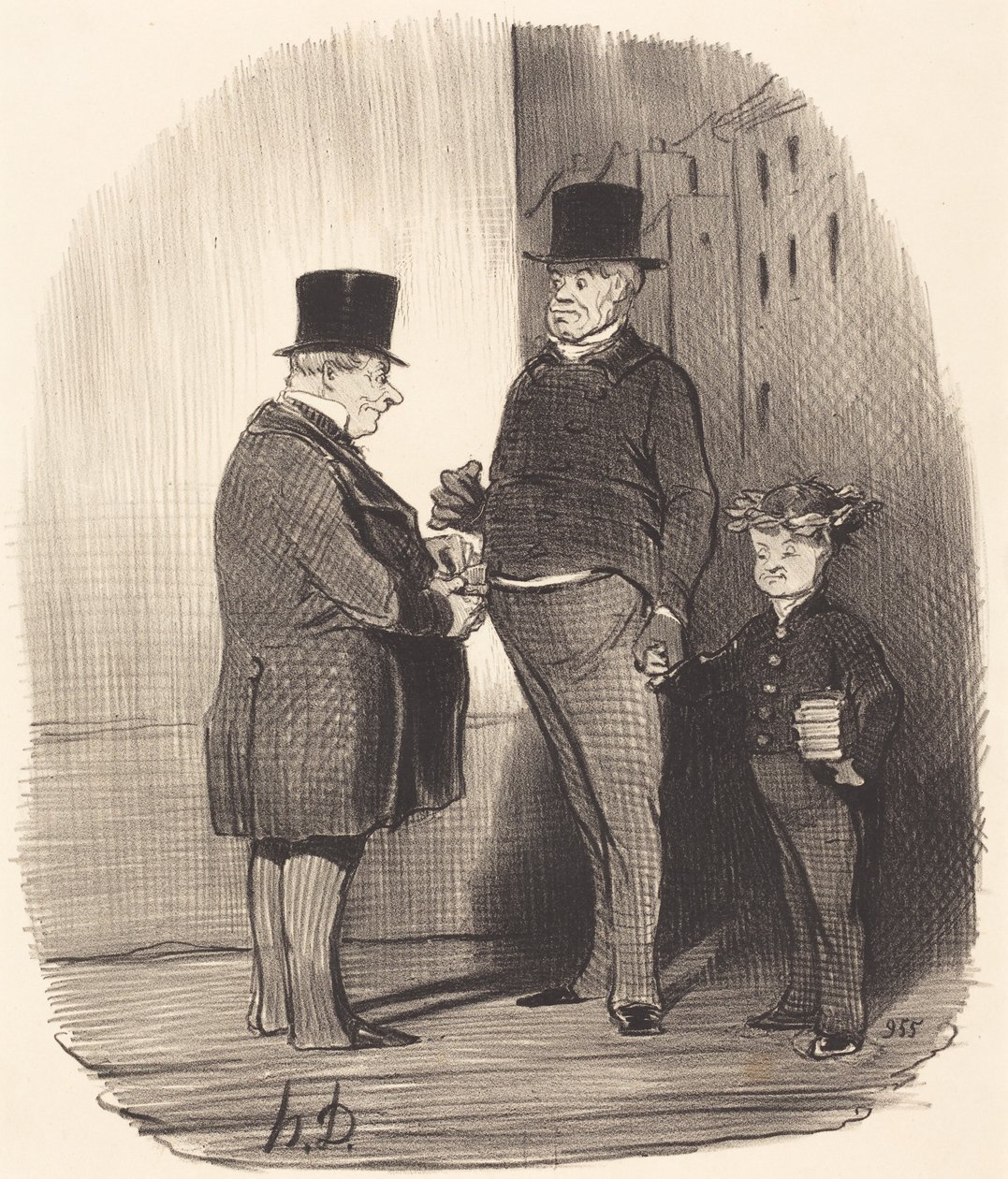 Ah! vous êtes fort en vers latins, jeune homme... - Honoré Daumier
