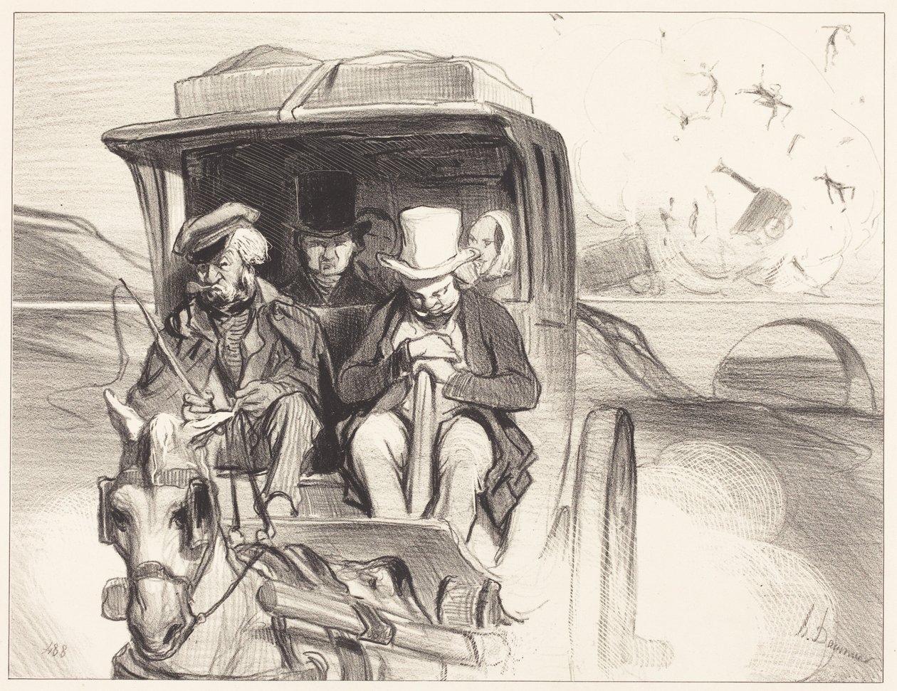 Allons donc ... que diable, cocher ... - Honoré Daumier
