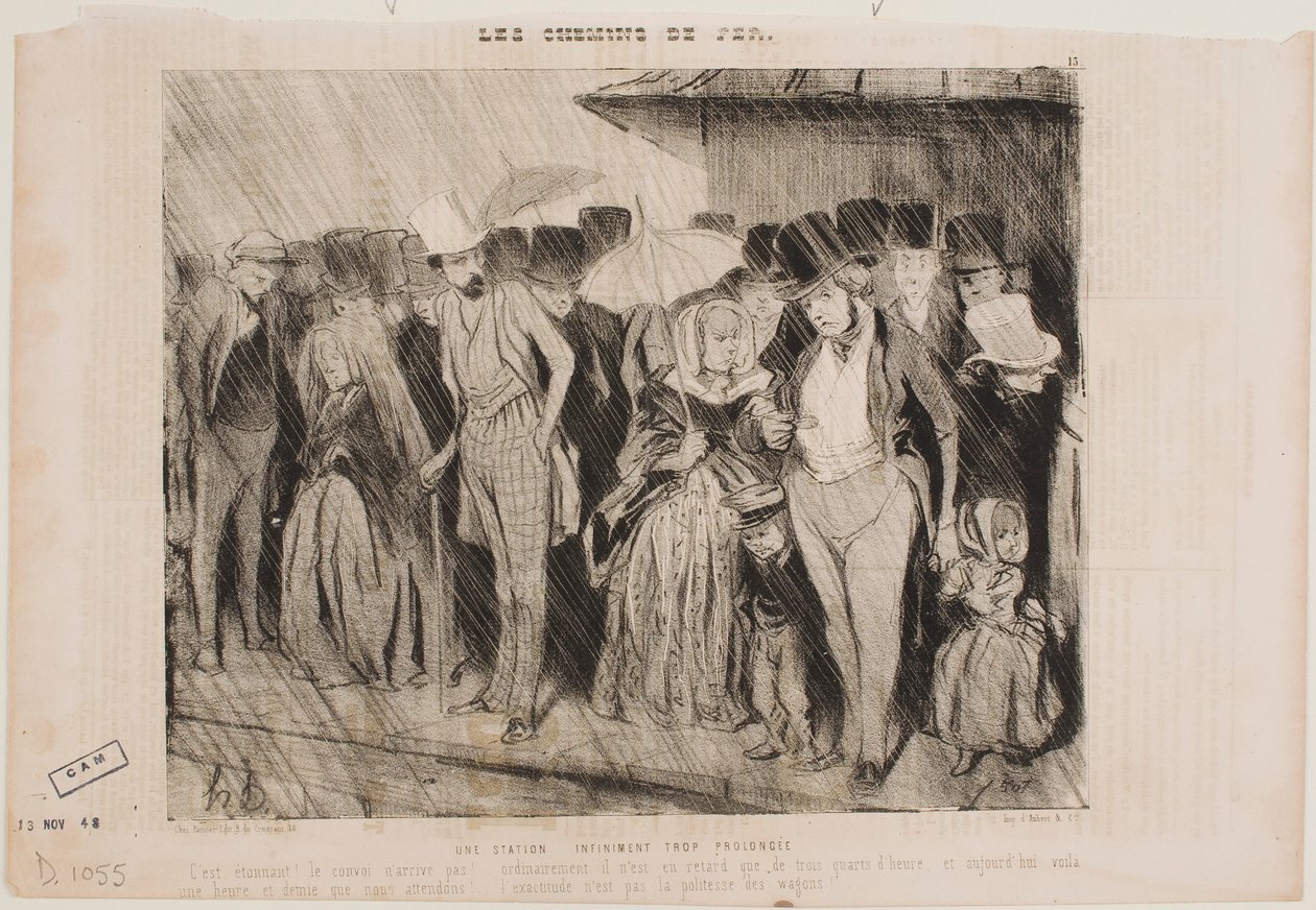 Une attente interminable à la gare - Honoré Daumier