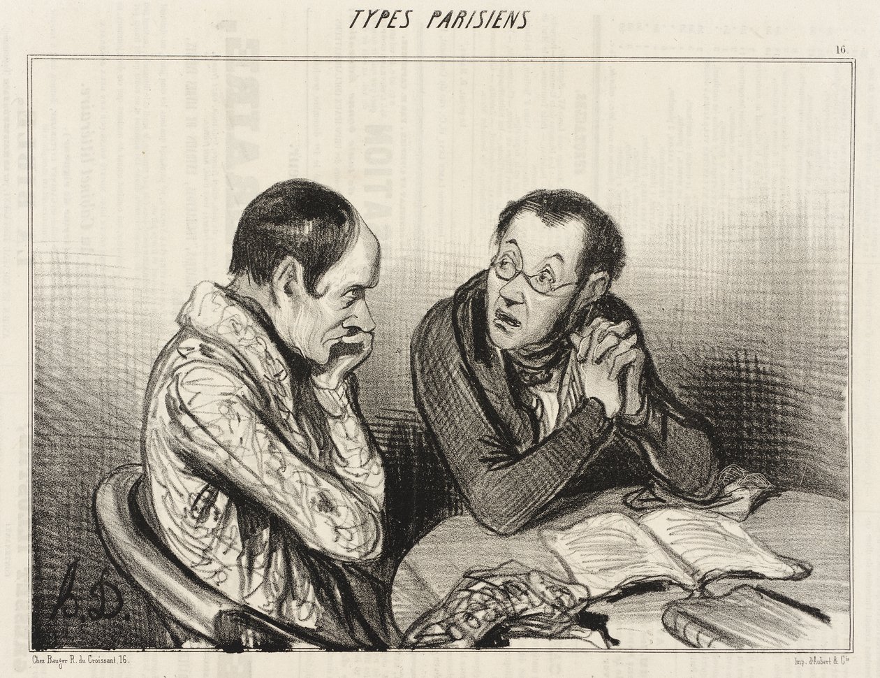 Auteurs dramatiques... - Honoré Daumier