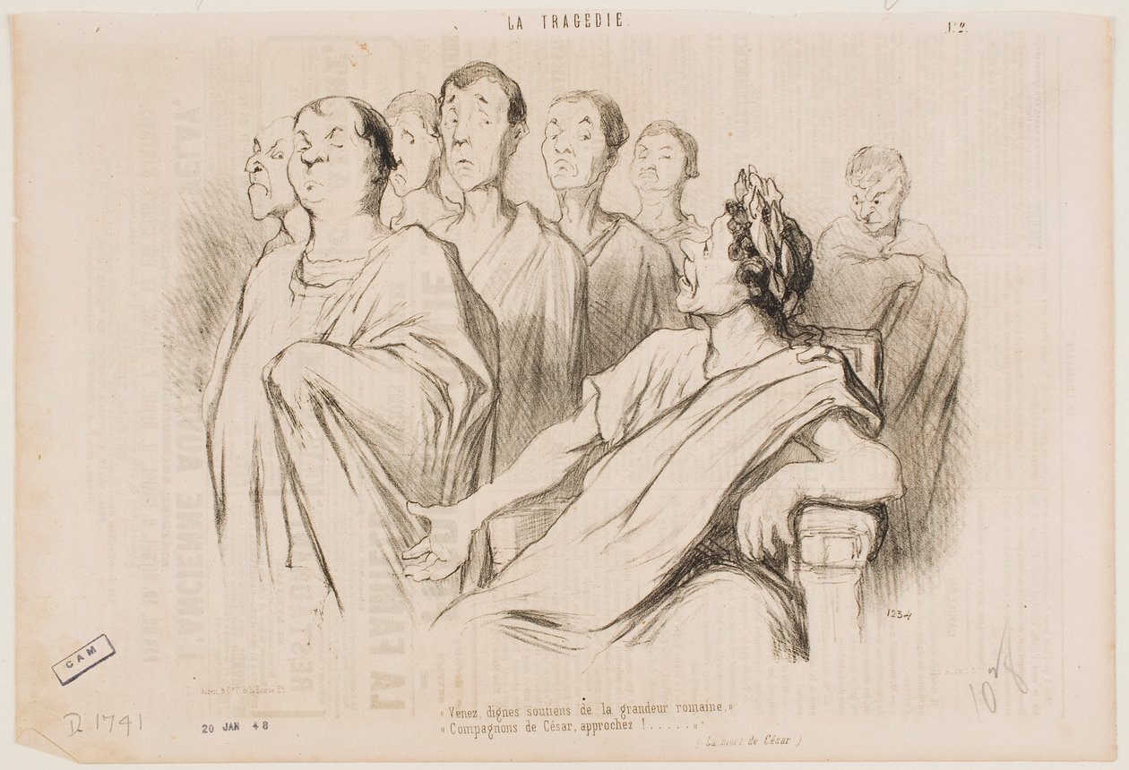 Venez, dignes piliers de la grandeur romaine... amis de César, approchez! - Honoré Daumier