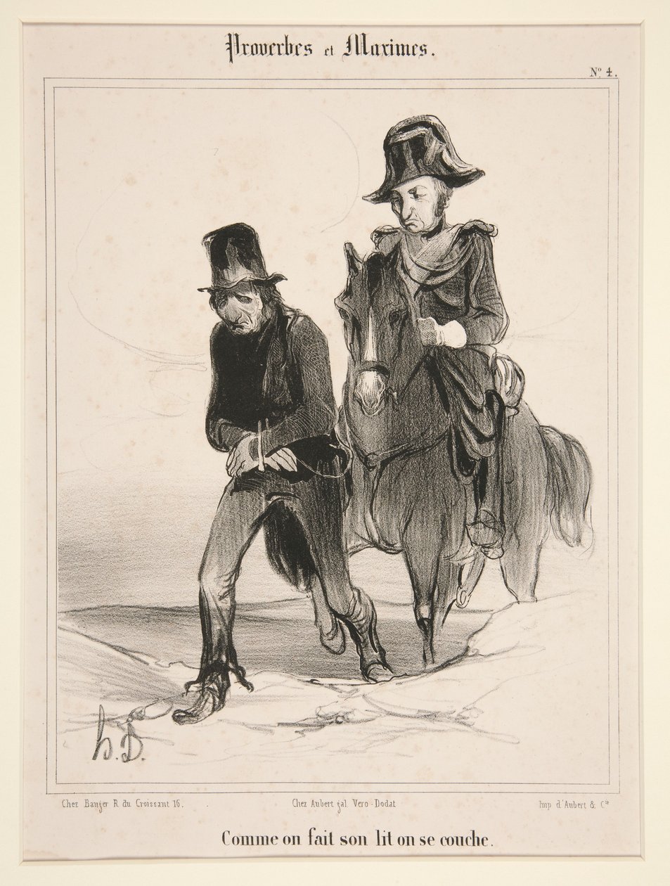 Comme on fait son lit on se couche, plate 4 from Proverbes et Maximes - Honoré Daumier