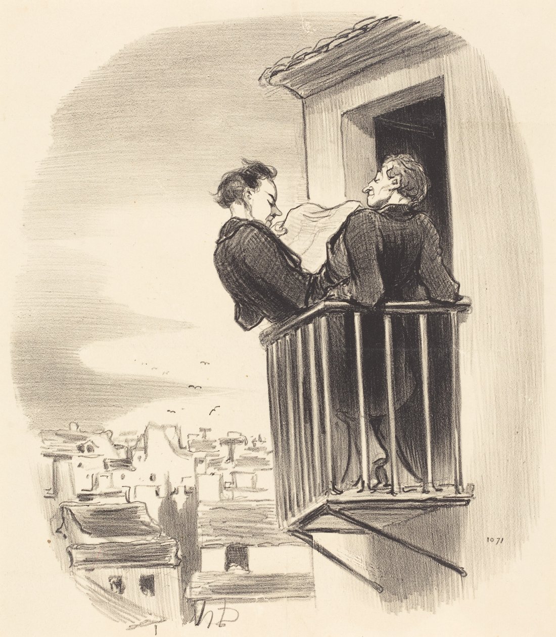 Comment on comprend le balcon Espagnol à Paris - Honoré Daumier