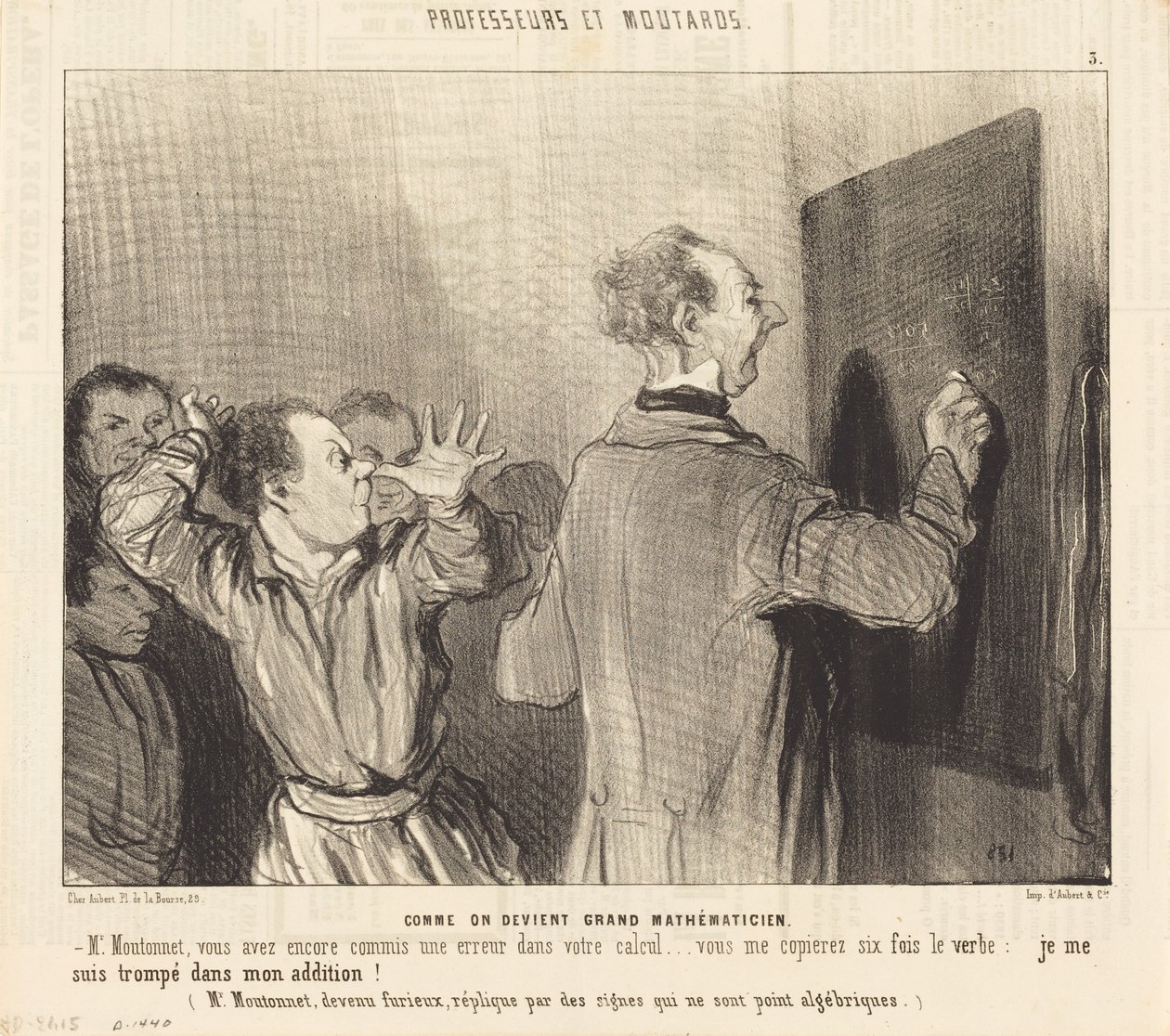 Comment on devient un grand mathématicien - Honoré Daumier