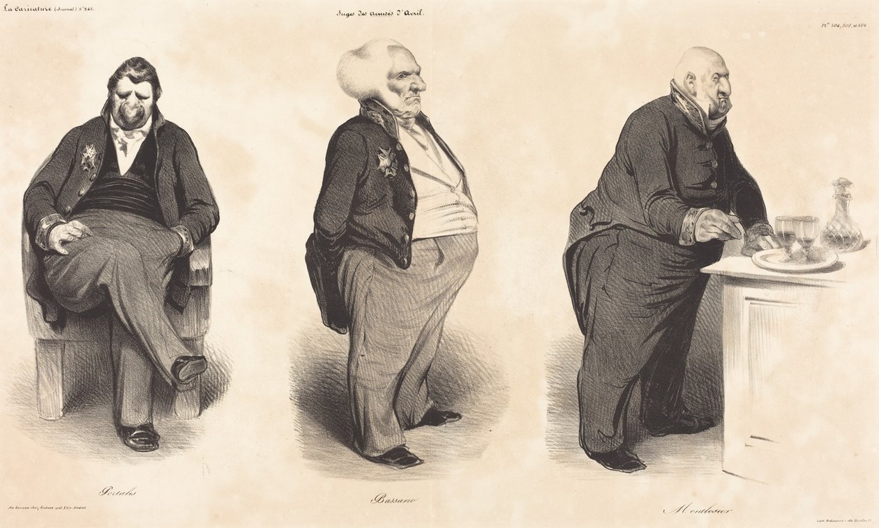 Comte Portalis - Duc de Bassano - Comte de Montlosier - Honoré Daumier