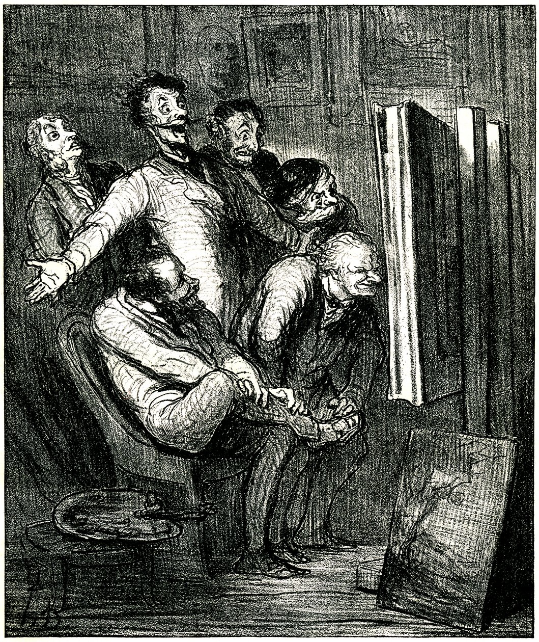 Critiques devant un tableau - Honore Daumier