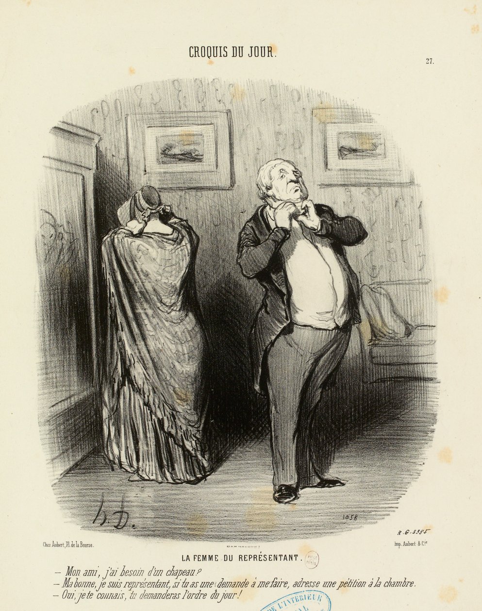 Croquis du Jour n°27 : La Femme du Représentant. - Mon ami, j