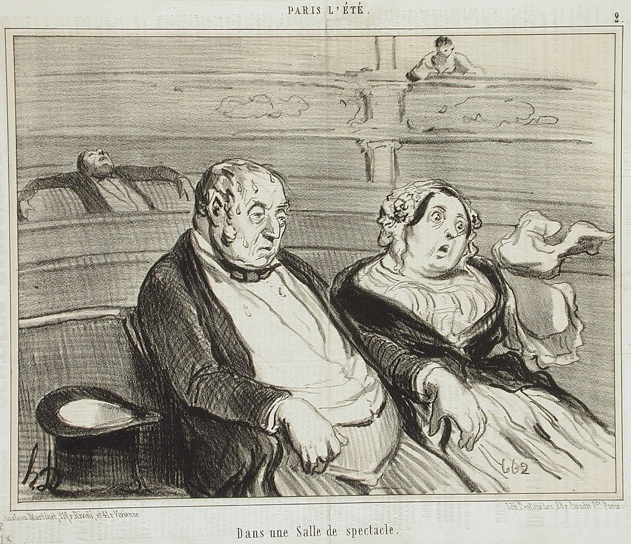 Dans une salle de spectacle - Honoré Daumier