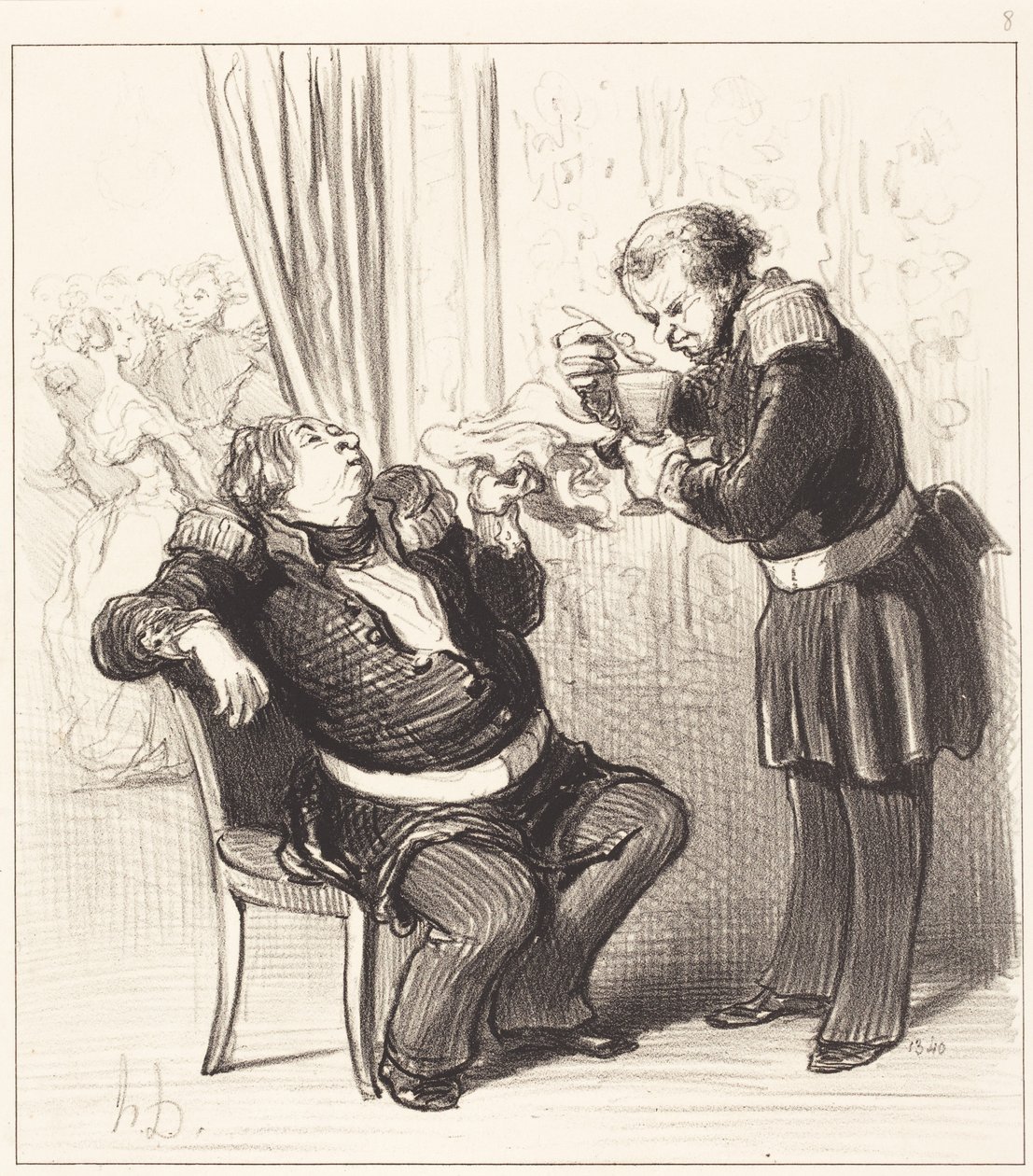 Décidément nous nous amusons trop, Guillochard!... - Honoré Daumier