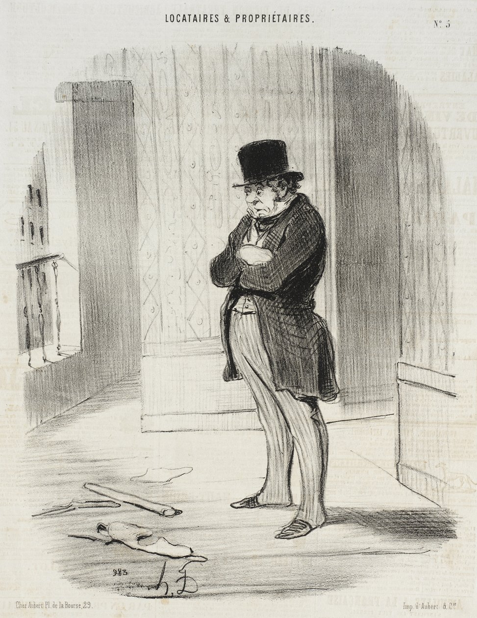 Déménagé!...et pour me payer trois termes...il me laisse... - Honoré Daumier
