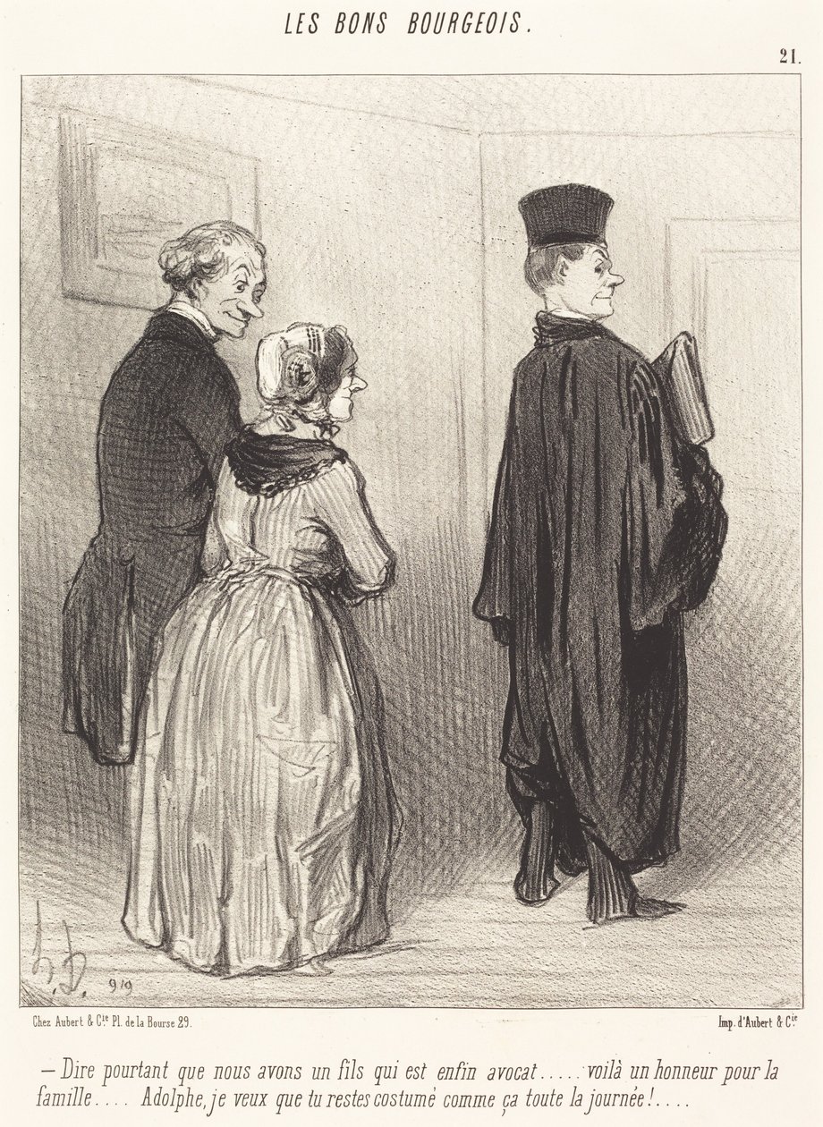 Dire... que nous avons un fils qui est... avocat... - Honoré Daumier