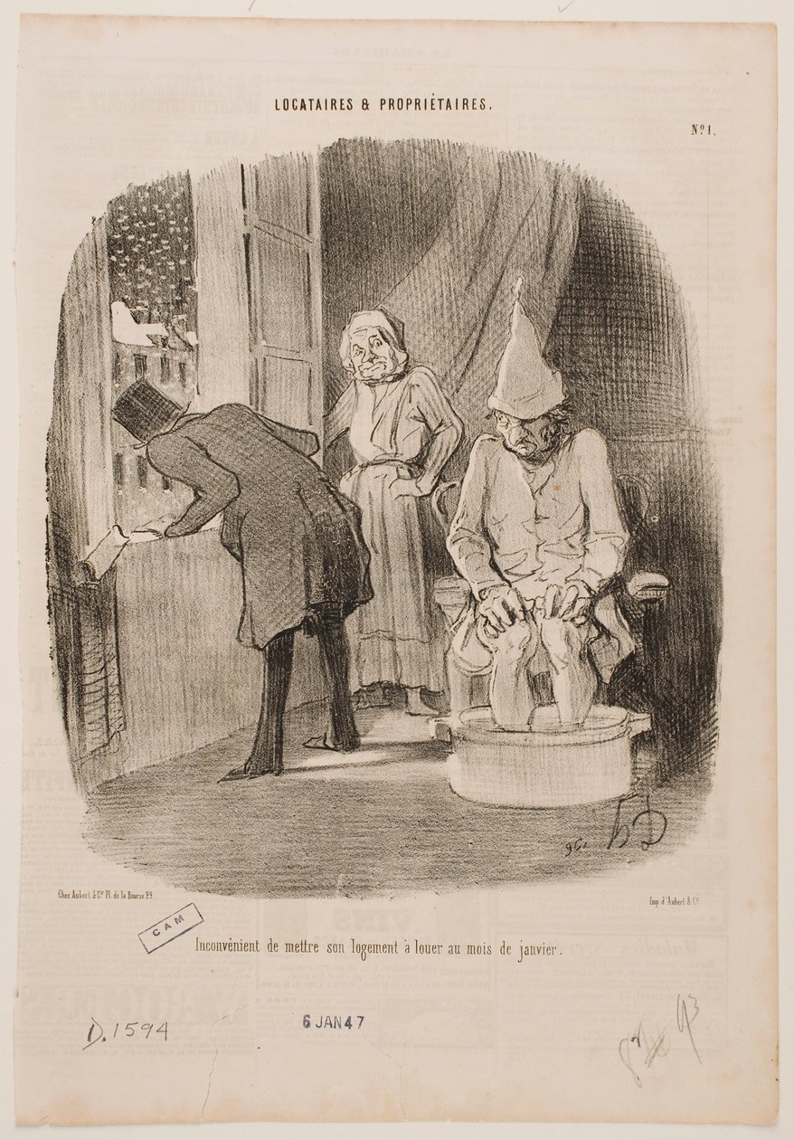 Inconvénient à mettre son logement en location en janvier - Honoré Daumier