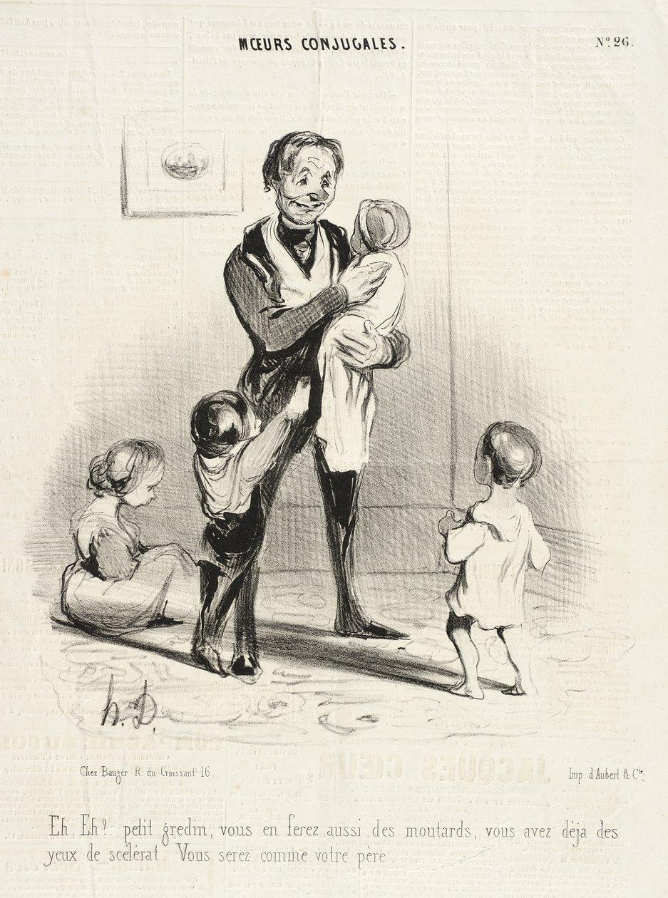 Eh! Eh!... petit gredin, vous en ferez aussi des moutards... - Honoré Daumier