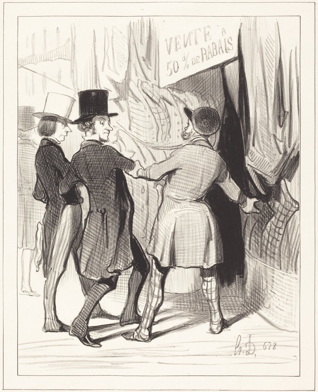 Entrez Messieurs... voici de magnifiques... - Honoré Daumier