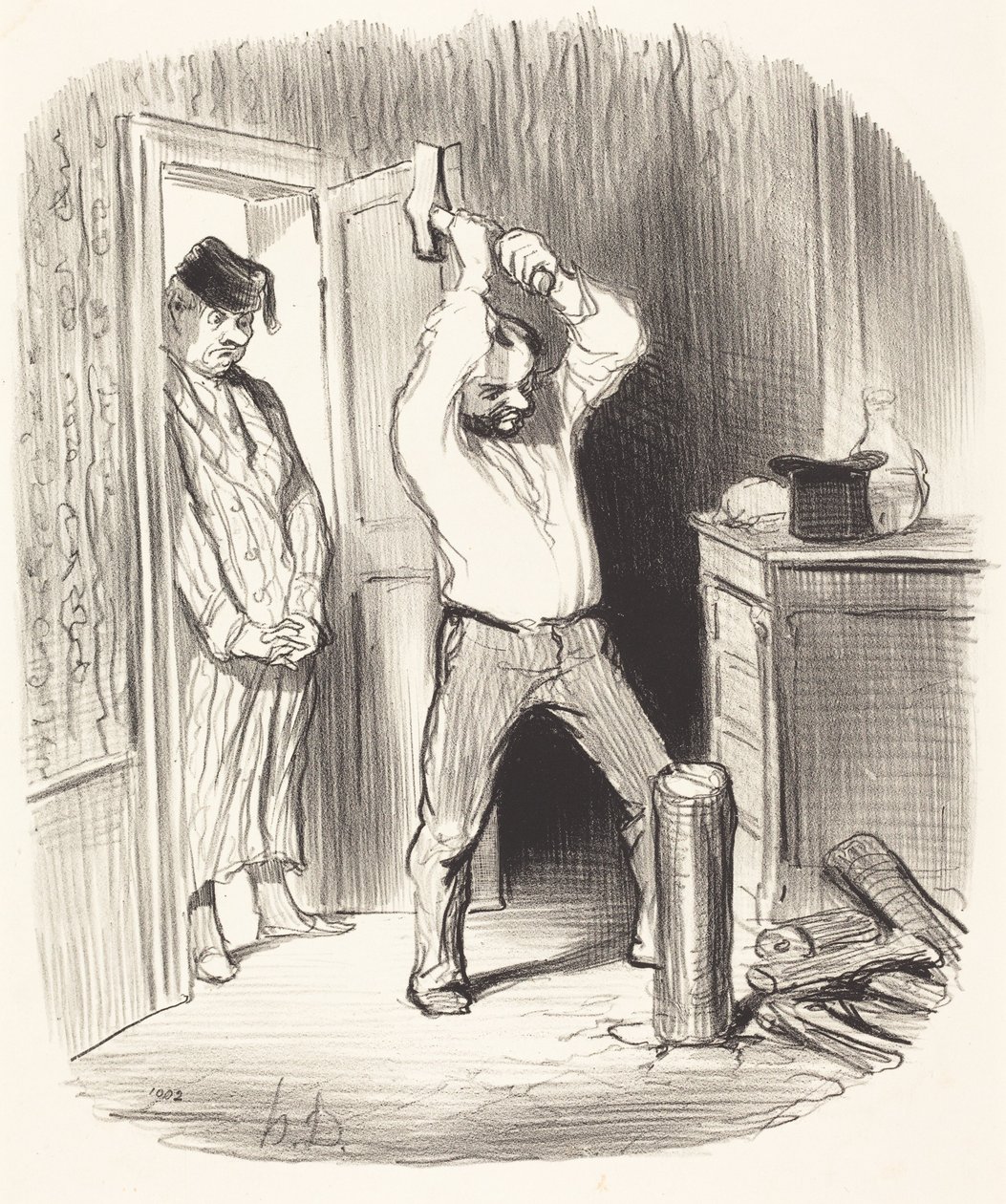 Est-il permis à Dieu... de fendre du bois... - Honoré Daumier