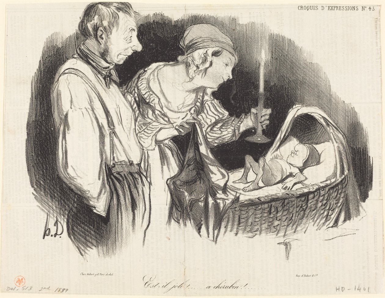 Est-il joli!... ce chérubin!... - Honoré Daumier