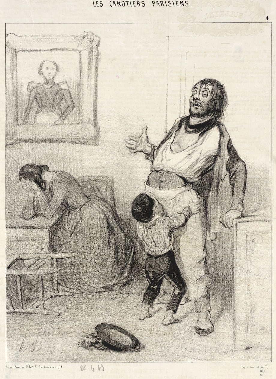 Est-il permis de revenir de Bercy dans un état pareil... - Honoré Daumier