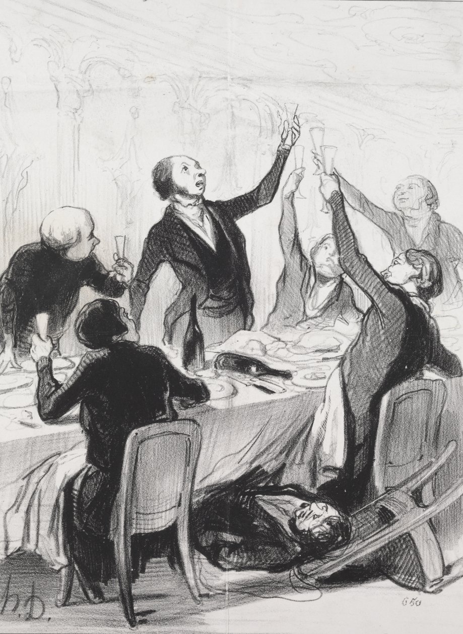 Un 43e toast... à la Société de Tempérance - Honoré Daumier