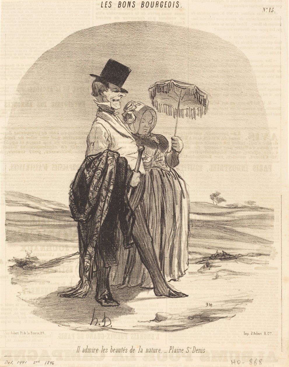 Il admire les beautés de la nature - Plaine St. Denis - Honoré Daumier