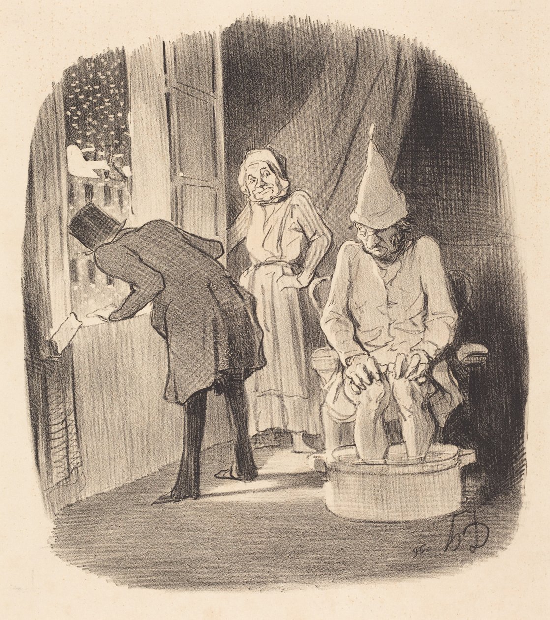 Inconvénient de mettre son logement... - Honoré Daumier