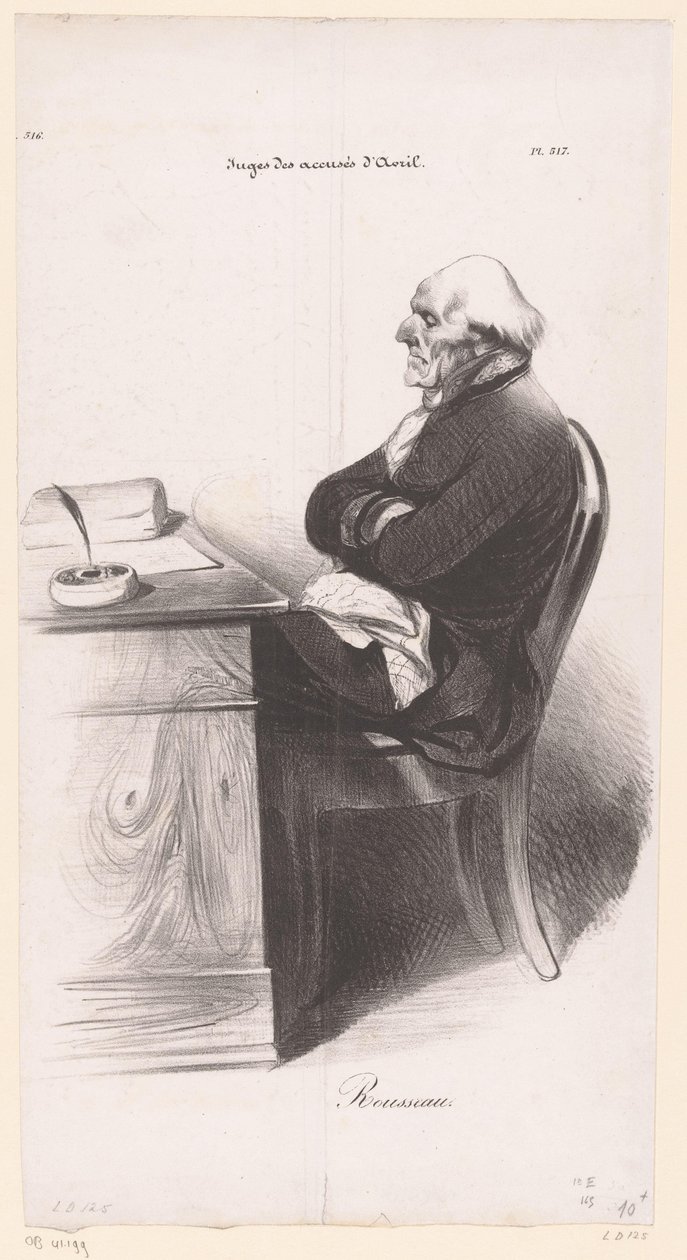 Caricature de Jean-Joseph Rousseau - Honoré Daumier