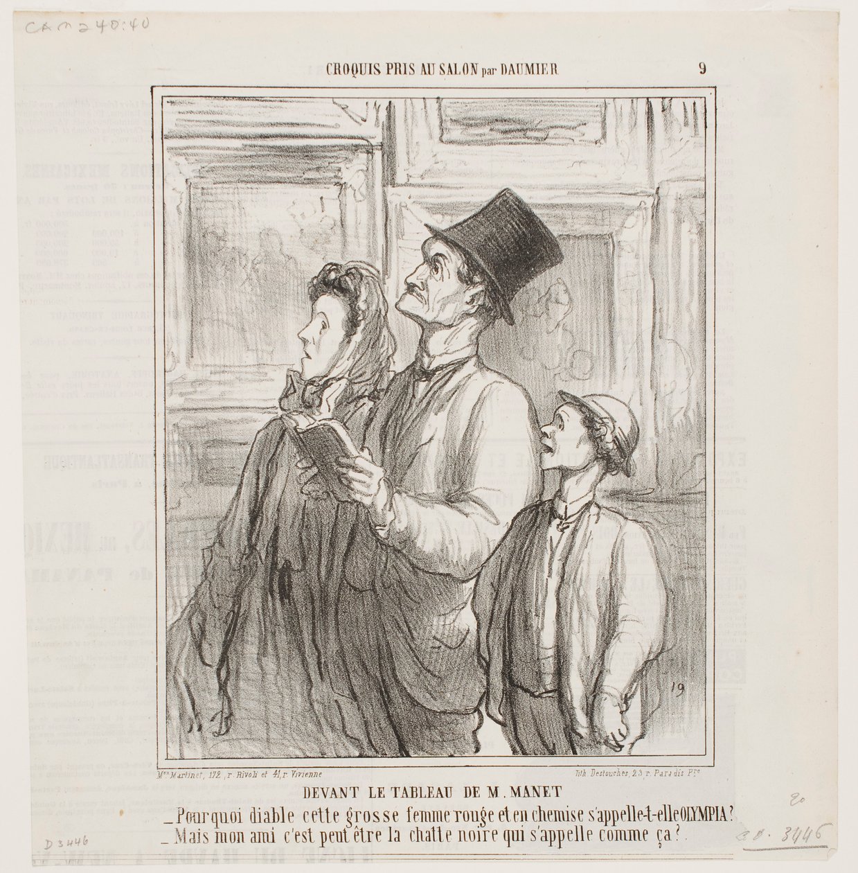 CONSIDÉRATIONS SUR UN TABLEAU DE MANET - Honoré Daumier