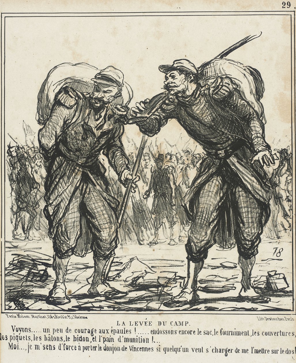 La Levée du camp - Honoré Daumier