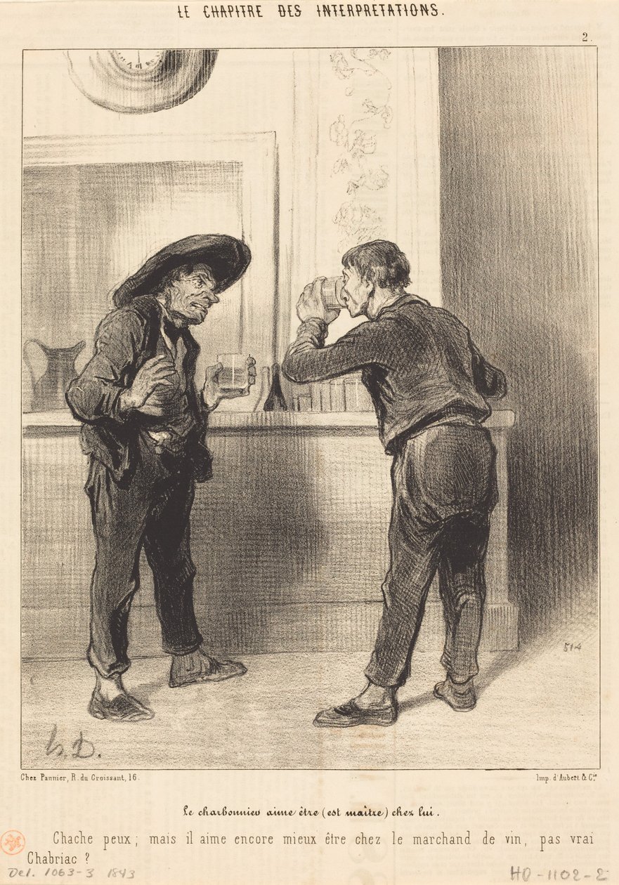 Le Charbonnier aime être (est maitre)... - Honoré Daumier