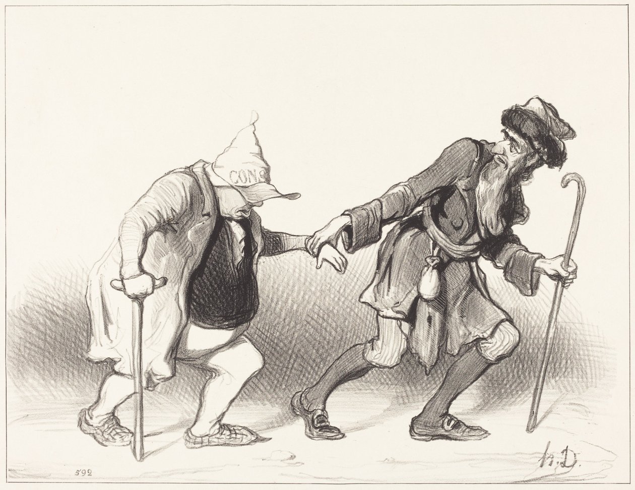 Le Constitutionnel et le Juif errant - Honoré Daumier