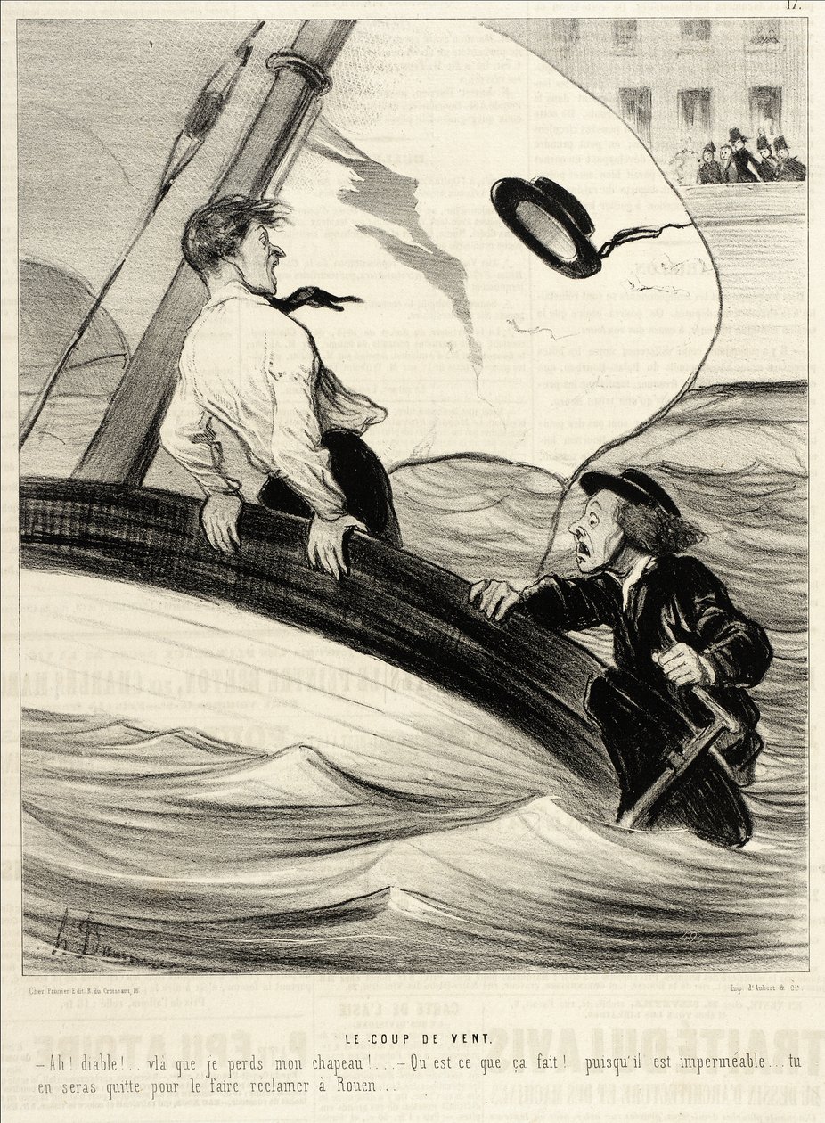 Le Coup de vent - Honoré Daumier