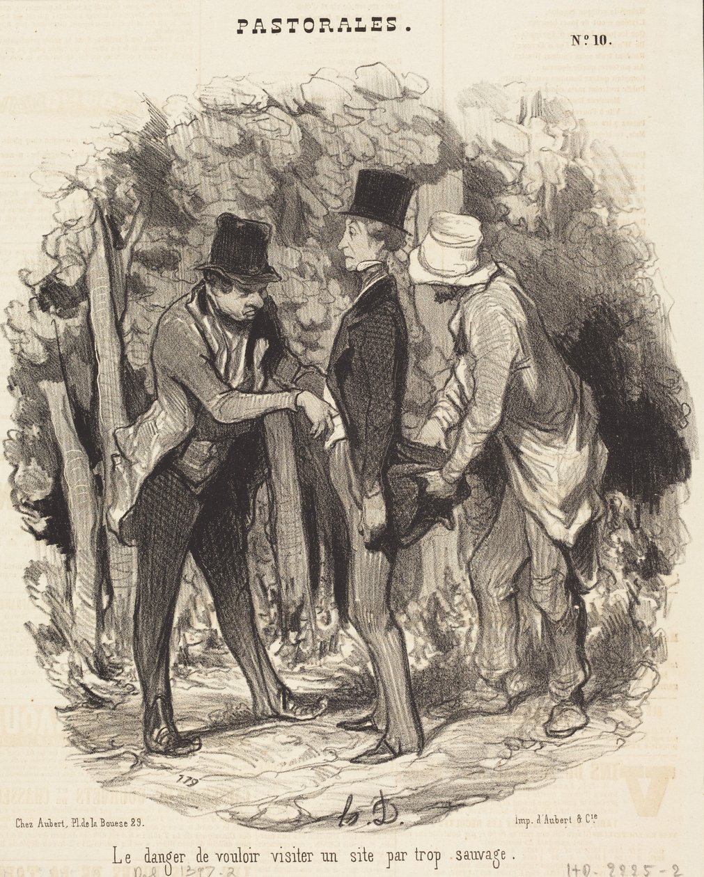 Le Danger de... visiter un site par trop sauvage - Honoré Daumier