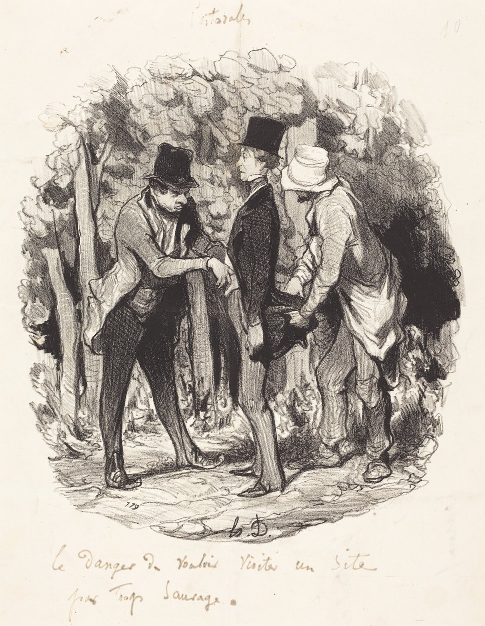Le Danger de... visiter un site par trop sauvage - Honoré Daumier
