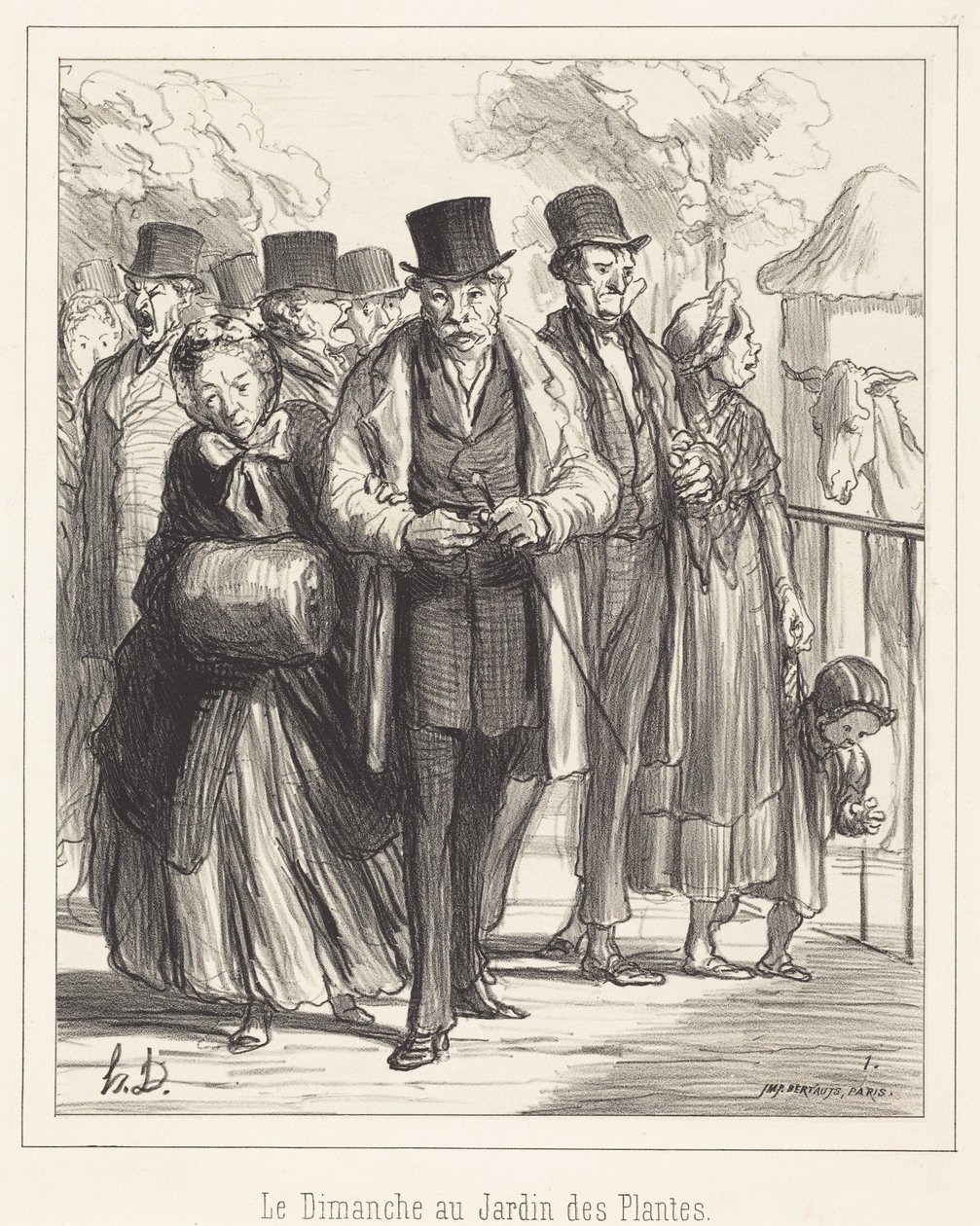 Le Dimanche au Jardin des Plantes - Honoré Daumier