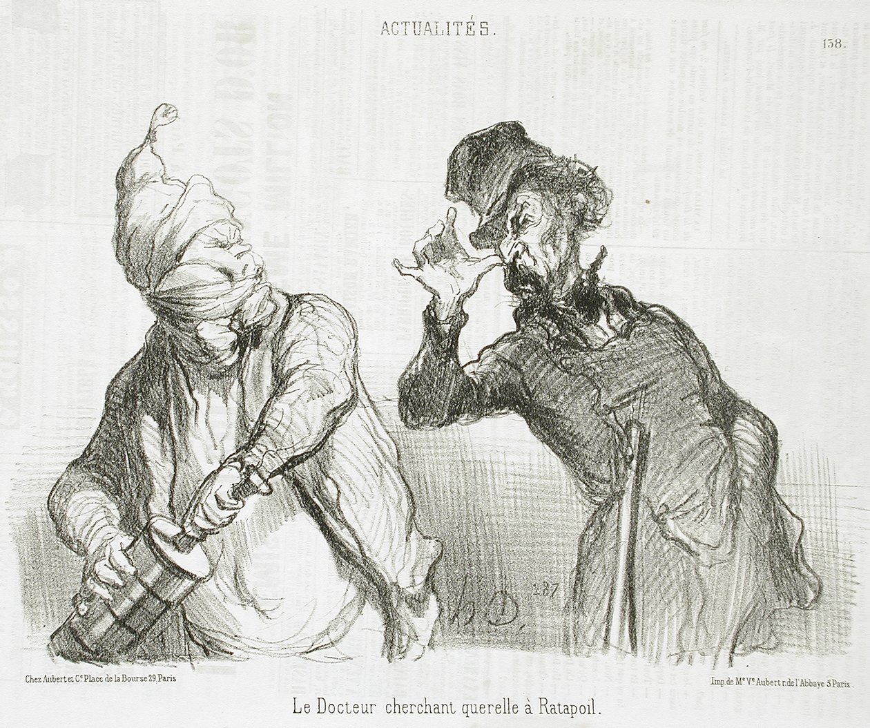 Le Docteur cherchant querelle à Ratapoil - Honoré Daumier