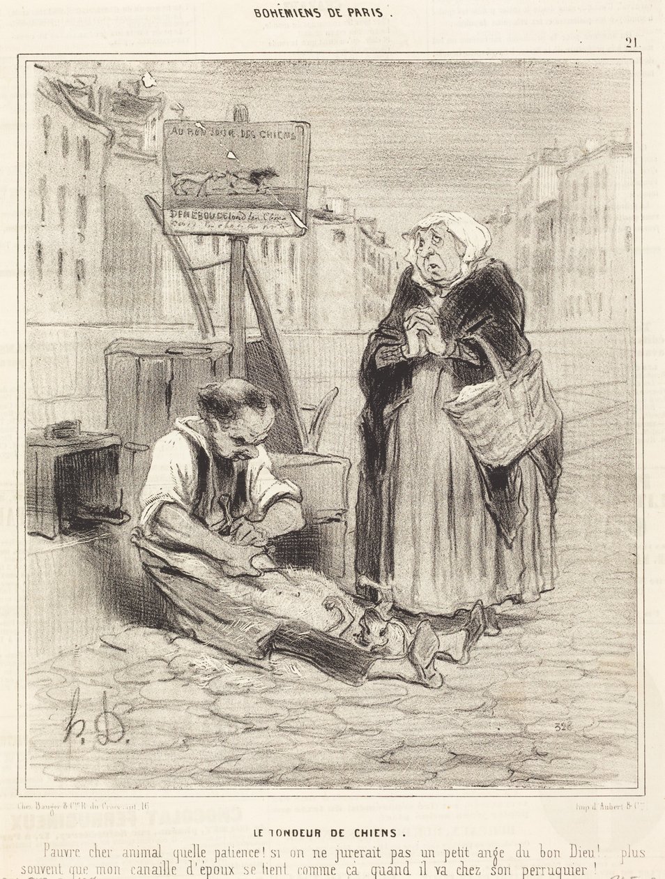 Le tondeur de chiens - Honoré Daumier