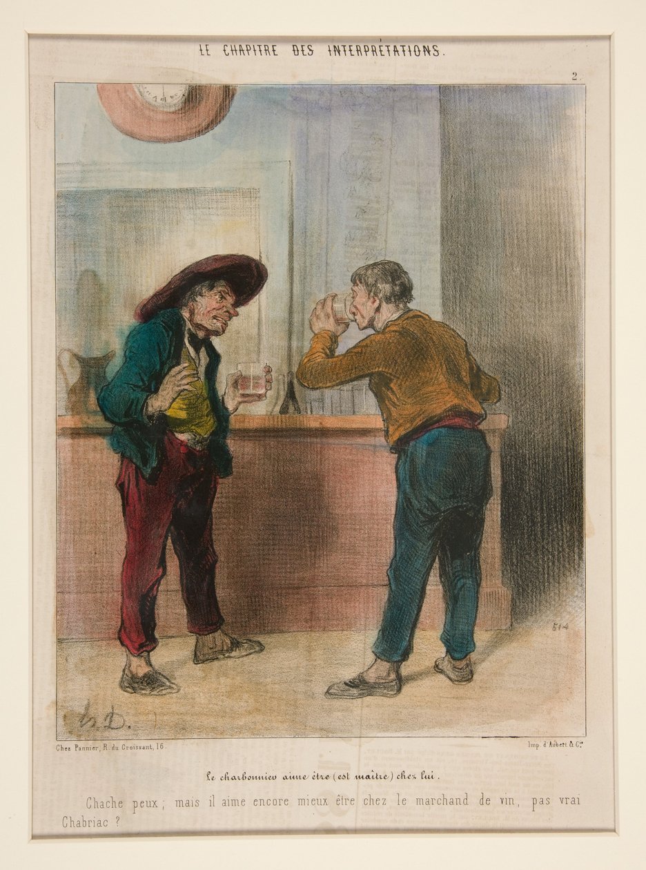 Le charbonnier aime etre (est maitre) chez lui, from Le Chapitre des Interpretations - Honoré Daumier
