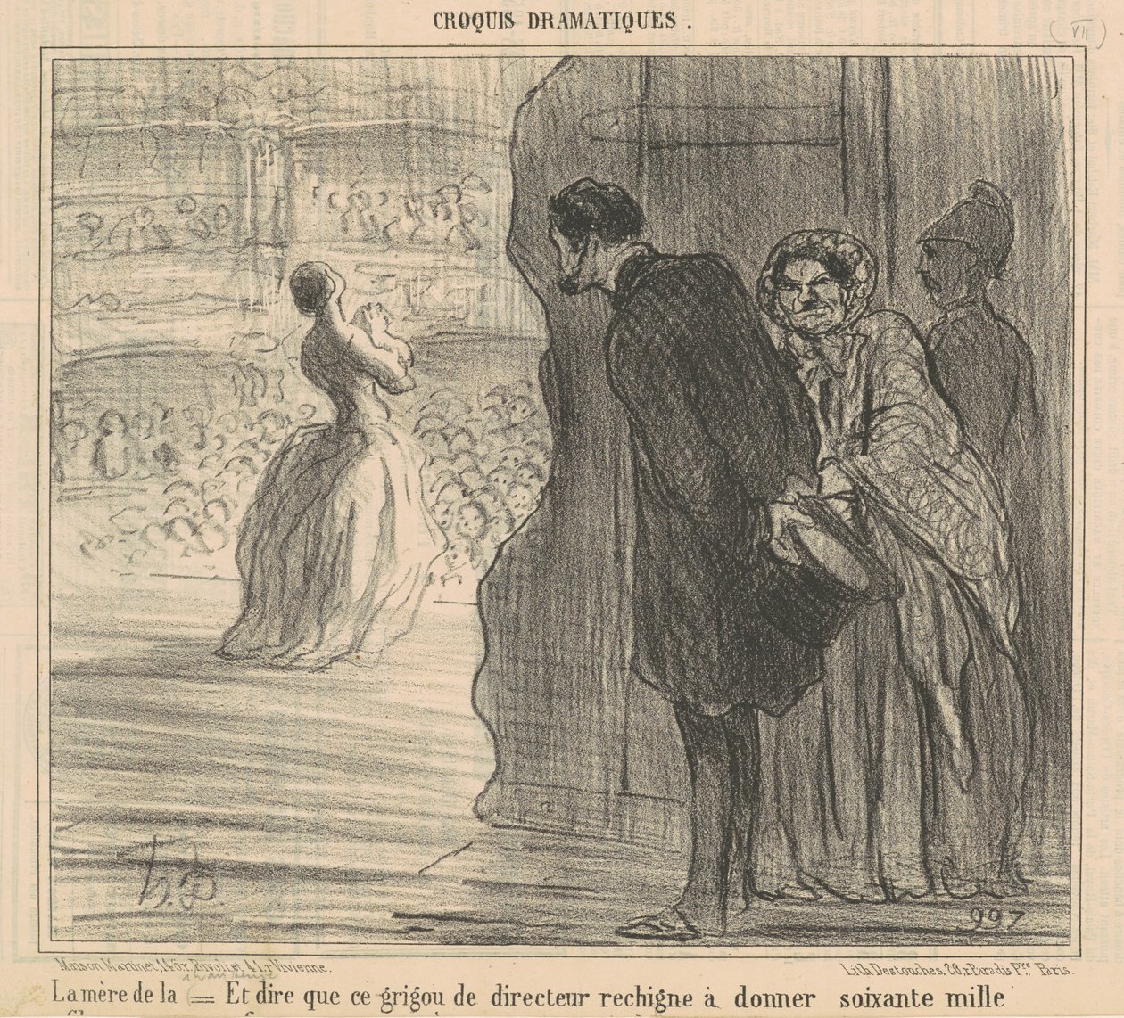 Le mère de la chanteuse - Honoré Daumier