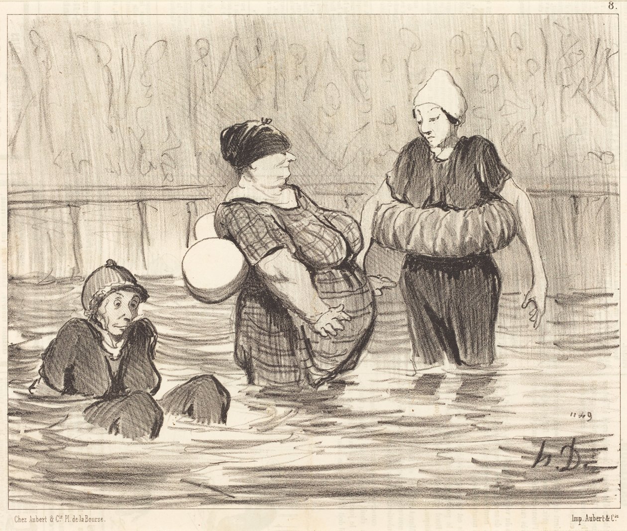 Les Baigneuses prudentes - Honoré Daumier