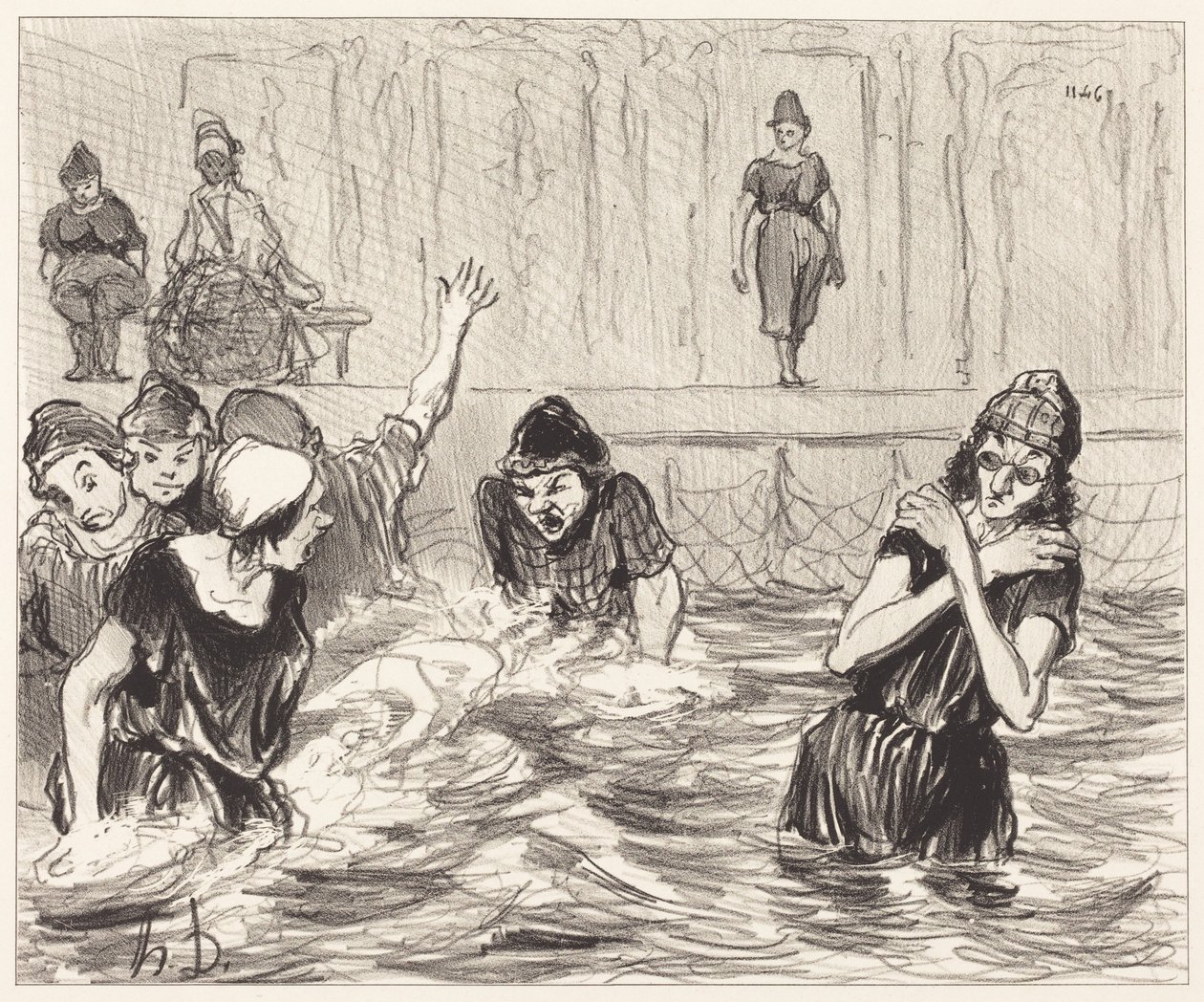 Les Barbotteuses - Honoré Daumier