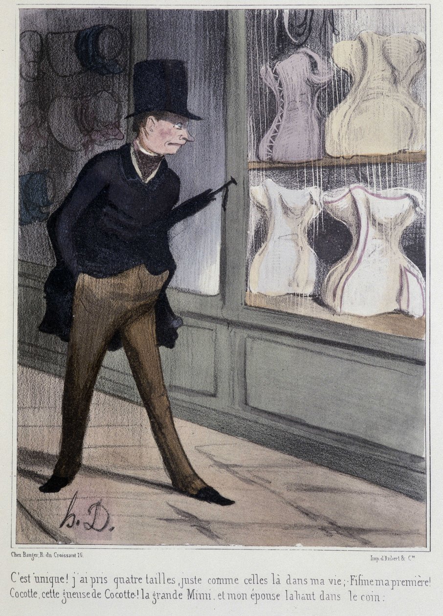 Les corsets - par Daumier - Honoré Daumier