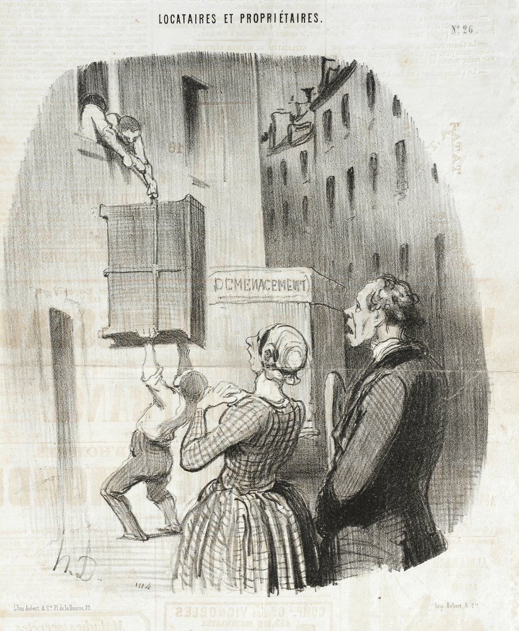 Locataires noctambules - Honoré Daumier