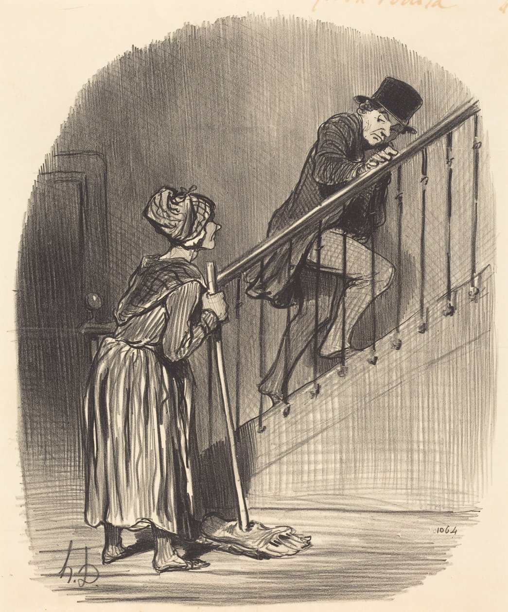 Ma femme est-elle a la maison - Honoré Daumier