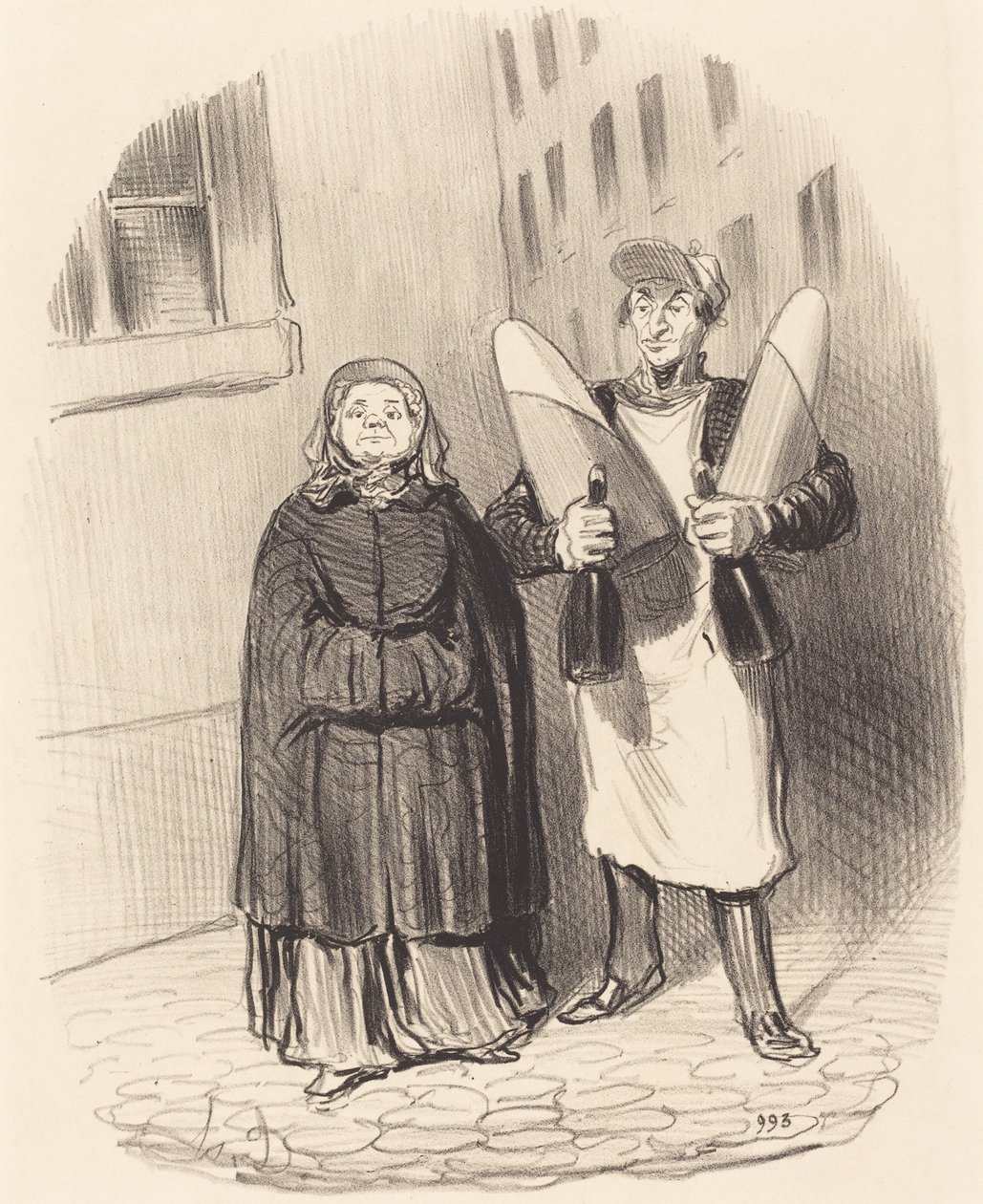 Madame Chapotard se disposant a faire ses confitures - Honoré Daumier