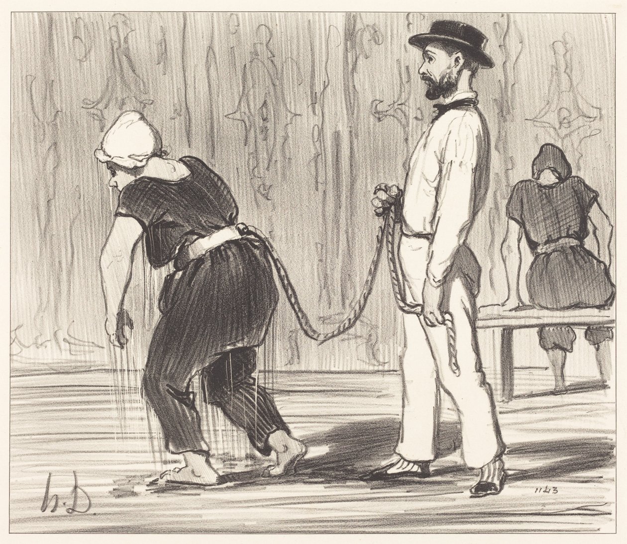 Madame Rabourdeau à sa Première Leçon - Honoré Daumier