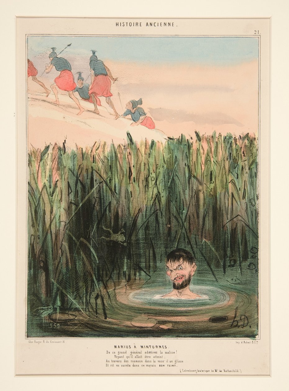 Marius a Minturnes. De ce grand general admirez la malice...from Histoire Ancienne - Honoré Daumier