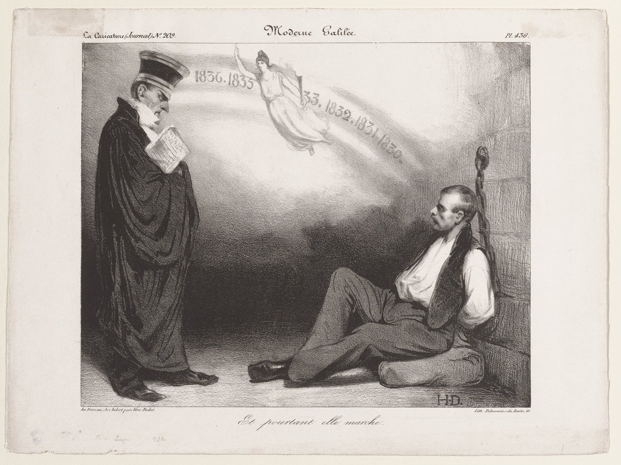 Galilée moderne. Et pourtant elle marche - Honoré Daumier