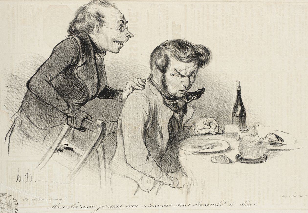 Mon cher ami, je viens sans cérémonie... - Honoré Daumier