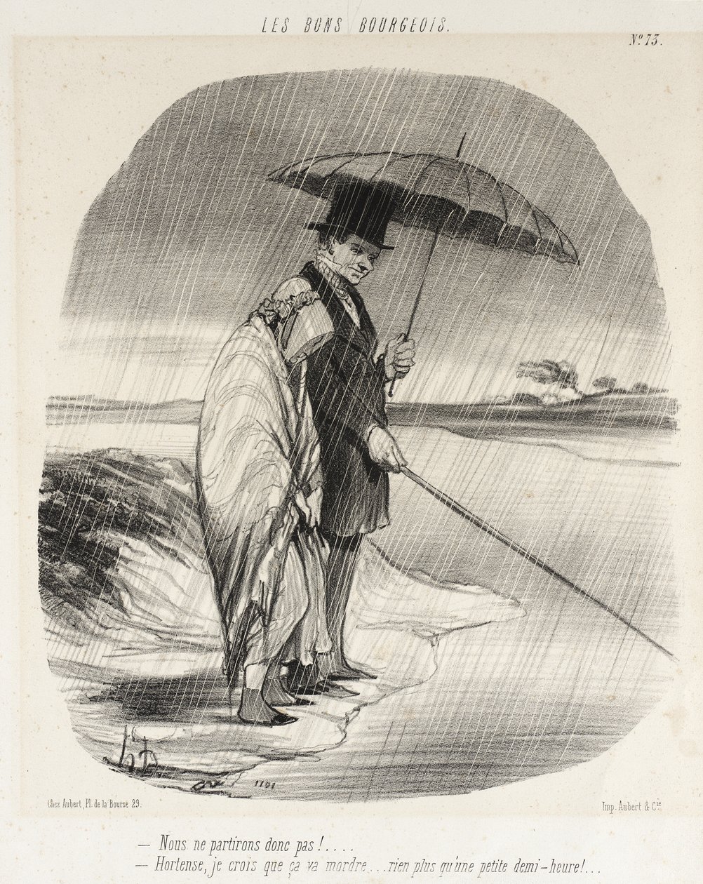 Nous ne partirons donc pas!... - Honoré Daumier
