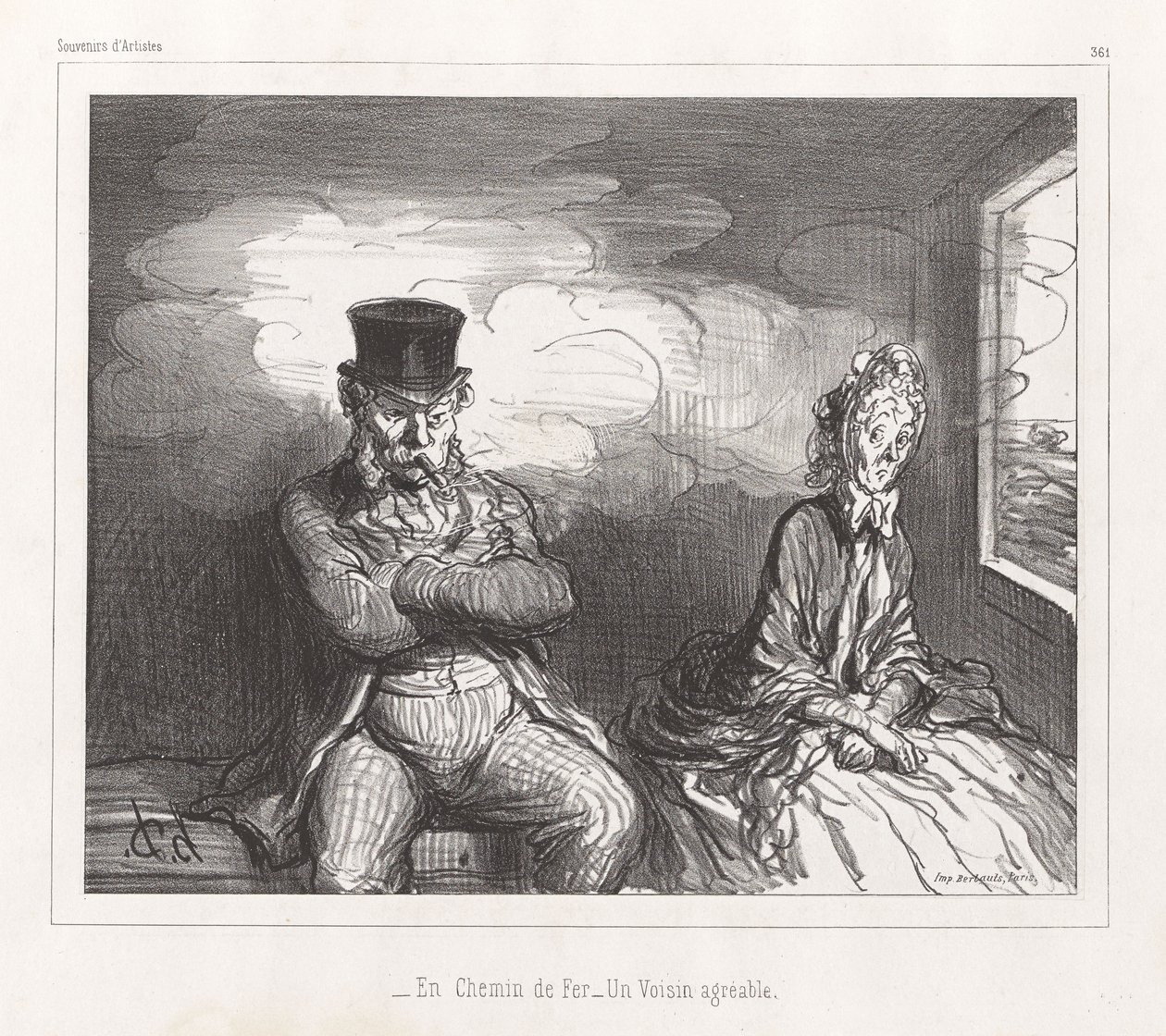 Dans le train, un voisin agréable, extrait de la revue Souvenirs d