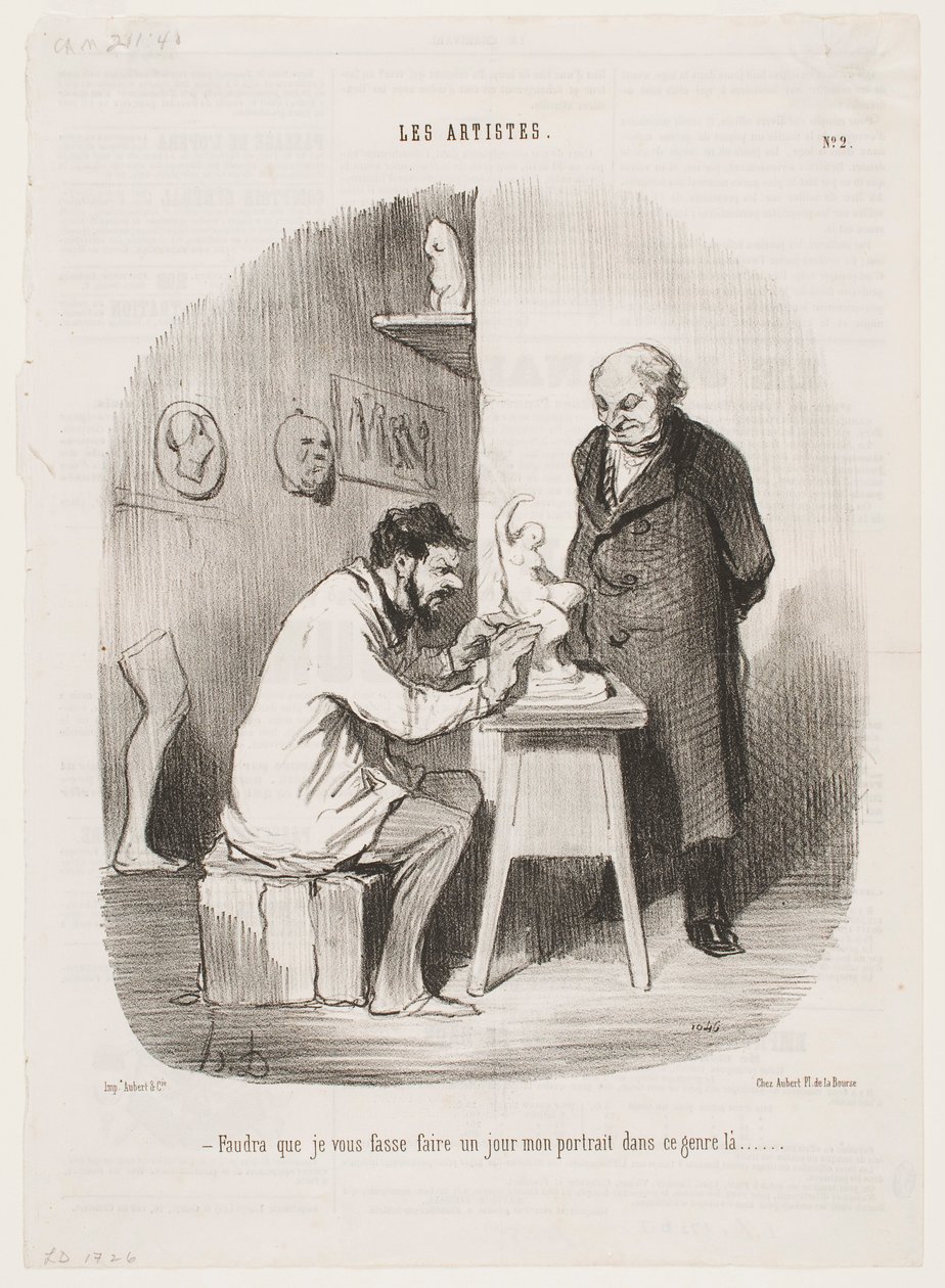 Un de ces jours, tu dois faire mon portrait dans ce style. - Honoré Daumier